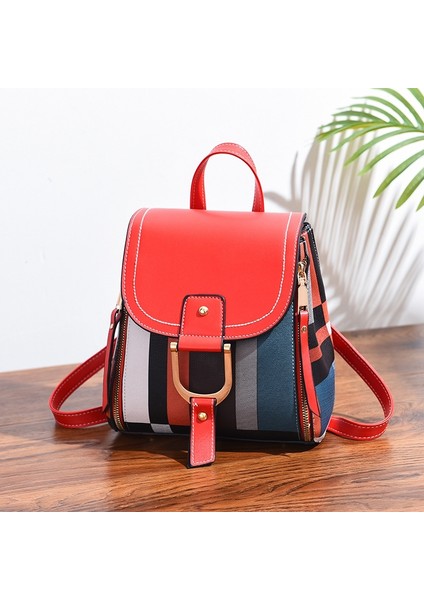 Çok Işlevli Gündelik Tek Omuzlu Çanta Kırmızı Şarap