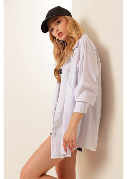 Trikoton Ön Cepli Gömlek