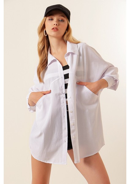 Trikoton Ön Cepli Gömlek