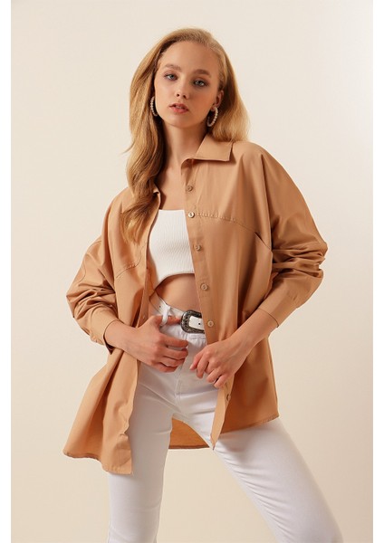 Trikoton Ön Cepli Gömlek