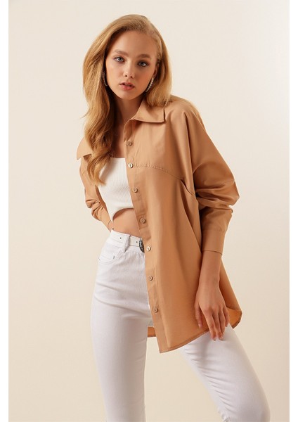 Trikoton Ön Cepli Gömlek