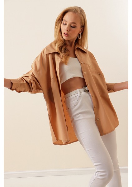 Trikoton Ön Cepli Gömlek