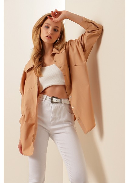 Trikoton Ön Cepli Gömlek