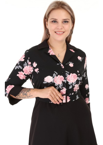 Büyük Beden Elbise Kemerli Şık Tasarım fırsatları