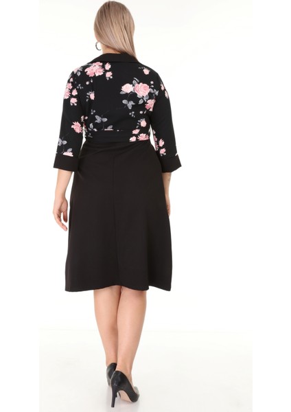 Büyük Beden Elbise Kemerli Şık Tasarım indirimleri