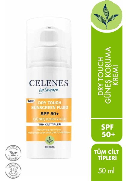 Celenes Dry Touch Güneş Koruyucu 50 Spf 50 ml + Celenes El Kremi 75 ml