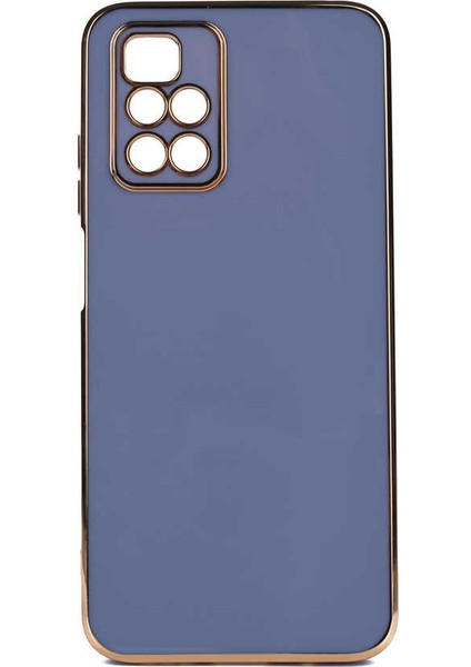 Casestreet Xiaomi Redmi 10 2022 Kılıf Bark Parlak Silikon Renkli Kenarları Rose Mavi