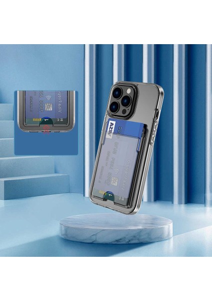 Apple iPhone 13 Pro Max Kılıf Ensa Lüx Kartlıklı Sert Tpu Silikon Renksiz