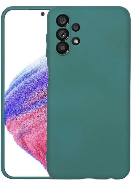 Casestreet Samsung Galaxy A13 4g Kılıf Mara Silikon Mat Soft Korumalı Lansman Koyu Yeşil