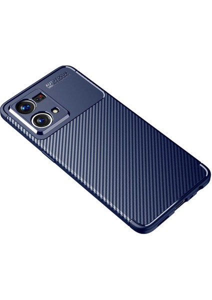 Casestreet Oppo Reno 7 Kılıf Negro Karbon Kamera Korumalı Silikon Lüx Lacivert fiyatları