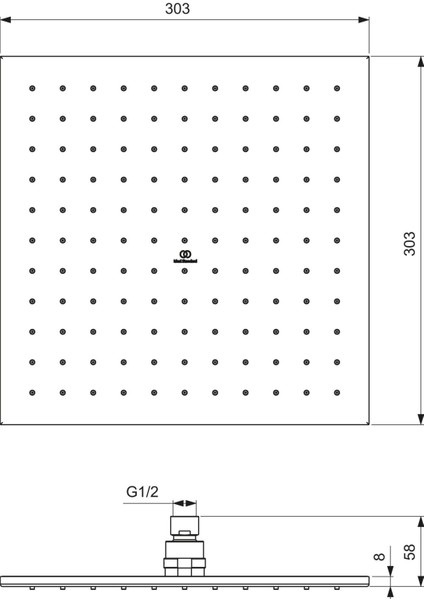 Ideal Standart Idealrain Square Kare Tepe Duşu 30X30 - A5805AA modelleri