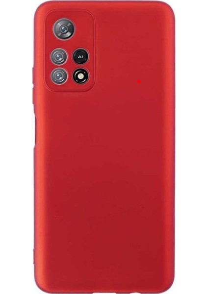 Casestreet Xiaomi Poco M4 Pro 4g Kılıf Mat Lüx Kamera Korumalı Premier Mat Silikon Kırmızı