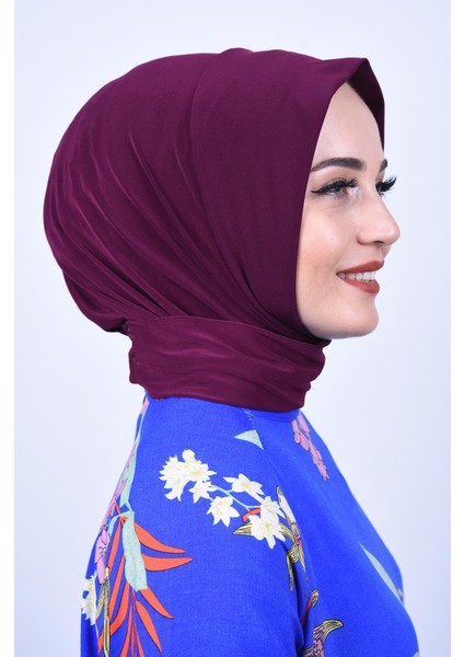 Belifanti Collection Kadın Tesettür Çıtçıtlı Bone Sandy Hijab Boyunluk Bone Mürdüm