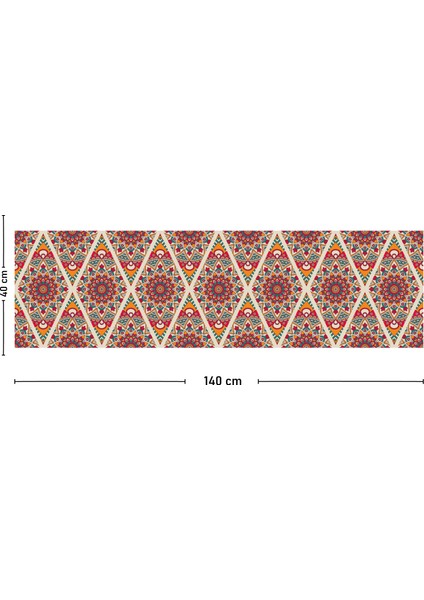 Etnik Desenli Dijital Baskılı Runner 140X40 fiyatları