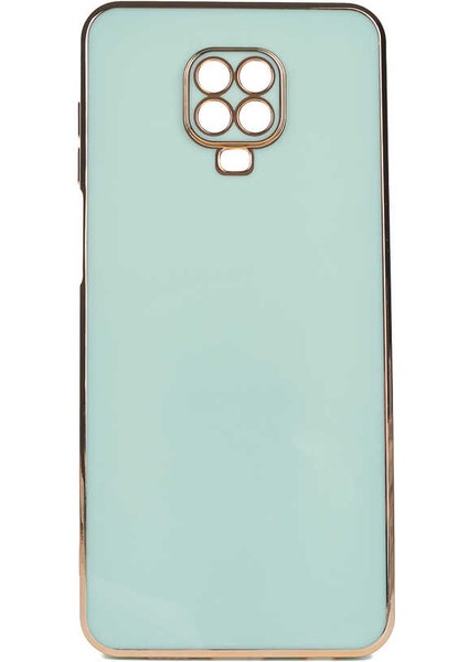 Xiaomi Redmi Note 9s Kılıf Bark Parlak Silikon Renkli Kenarları Rose Yeşil