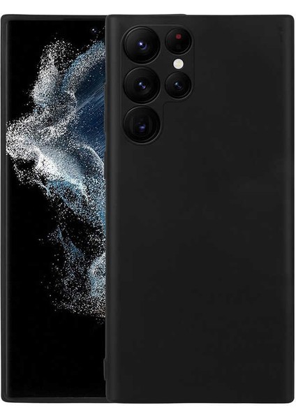 Samsung Galaxy S22 Ultra Kılıf Mara Lansman Silikon Mat Soft Korumalı Siyah