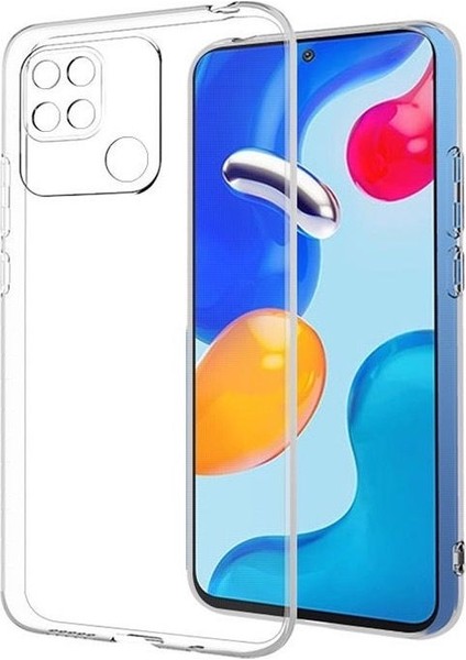 Xiaomi Redmi 10C Kılıf Süper Silikon Korumal Şeffaf+Nano Glass