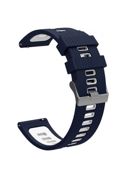 Huawei Watch Gt2 46MM Kordon Delikli Çift Renk Şık Tasarım Krd 55 Lacivert