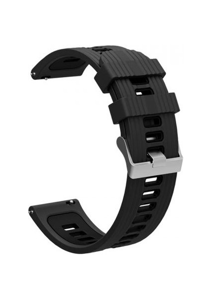 Huawei Watch Gt 3 Active 42MM Kordon Delikli Çift Renk Şık Tasarım Krd 55 Siyah