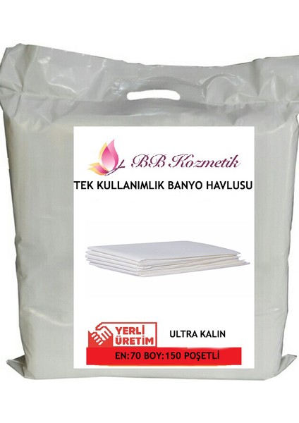 BB Kozmetik Tek Kullanımlık Kalın (70X150 Cm) Banyo Havlusu 1 Adet