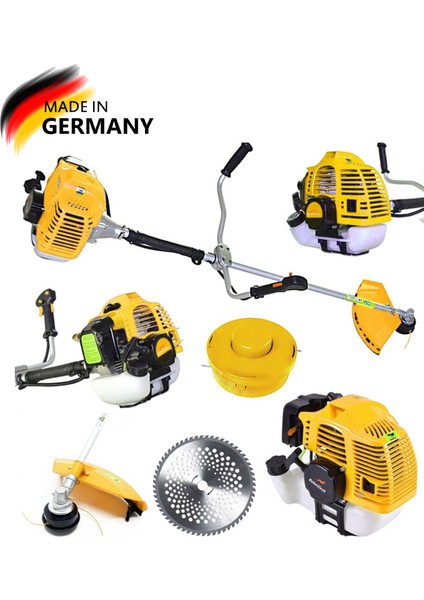 Germany La Quattro Series 100 HPX 32000RPMX 4X4 Şanzıman Yan Tipi Benzinli Motorlu Ot Çalı Çim Biçme Makinesi Tırpan