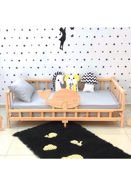 Premium Balina Montessori Yatak Doğal Çam Çocuk Karyola fırsatları