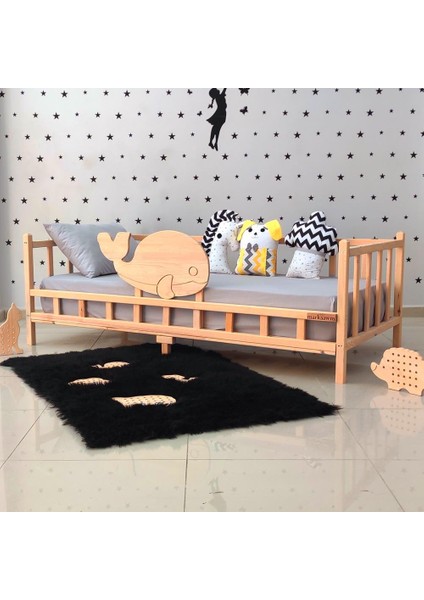 Premium Balina Montessori Yatak Doğal Çam Çocuk Karyola indirimleri