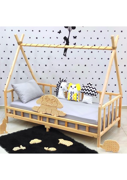 Montessori Yatak Doğal Çam Çocuk ve Bebek Yatağı