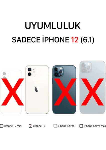 Apple iPhone 12 Uyumlu Magsafe Kılıf 6.1 Inç Şeffaf Magsafe Full Kamera Korumalı Kapak