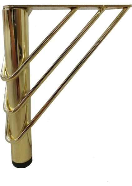 Metal Kanepe Koltuk Sehpa Ünite Puf Ayağı 18CM Lik (Altın- Gold)