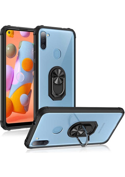 Samsung Galaxy M11 Tam Korumalı Yüzüklü Renkli Kenarlı Manyetik Mola Kılıf fırsatları