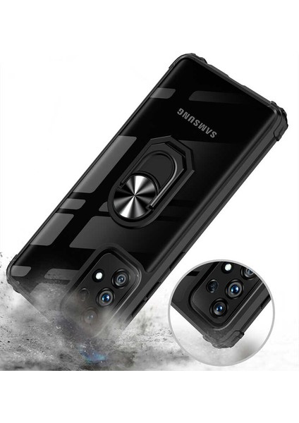 Samsung Galaxy A72 Tam Korumalı Yüzüklü Renkli Kenarlı Manyetik Mola Kılıf indirimleri
