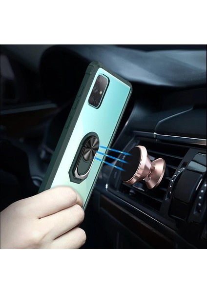 Samsung Galaxy A51 Tam Korumalı Yüzüklü Renkli Kenarlı Manyetik Mola Kılıf indirimleri