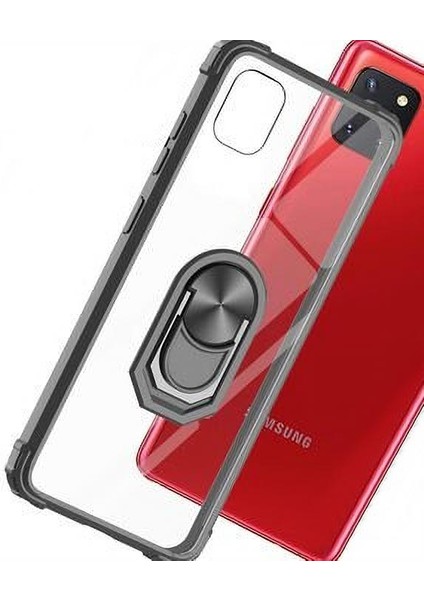 Samsung Galaxy Note 10 Lite Tam Korumalı Yüzüklü Renkli Kenarlı Manyetik Mola Kılıf fiyatları