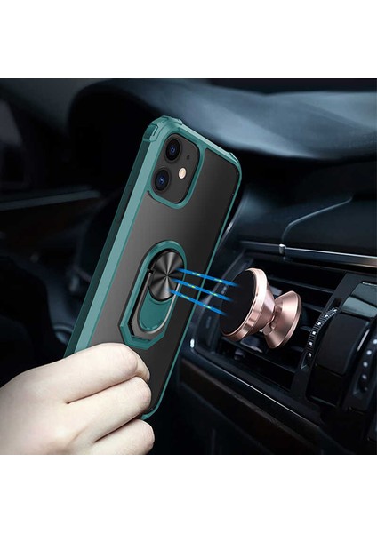 Iphone 11 Tam Korumalı Yüzüklü Renkli Kenarlı Manyetik Mola Kılıf Ekran Koruyucu fiyatları