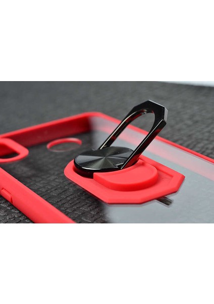 Huawei P Smart 2019 Tam Korumalı Yüzüklü Renkli Kenarlı Manyetik Mola Kılıf Ekran Koruyucu modelleri