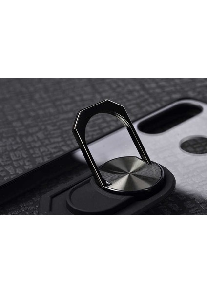 Huawei P30 Lite Tam Korumalı Yüzüklü Renkli Kenarlı Manyetik Mola Kılıf Ekran Koruyucu modelleri