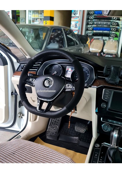 Vw Passat B8 Alcantara Direksiyon Kılıfı Dikmeli Noktalı Nubuk fırsatları