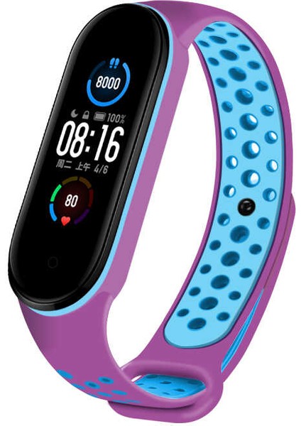 Xiaomi Mi Band 3 / 4 Kordon Nike Spor Delikli Kordon