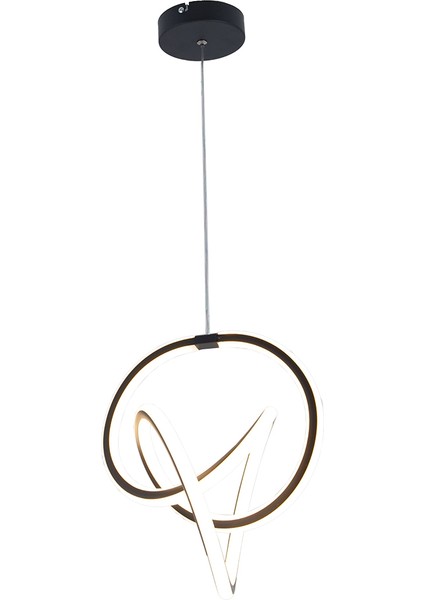 TT013-SY Düğüm Modeli Mat Siyah LED Avize