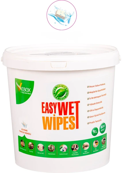 Easy Wet Wipes Kova Islak Mendil Beyaz Sabun Kokulu Eko 300'lü