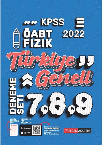 2022 KPSS ÖABT Fizik 7-8-9 (3'lü Deneme)