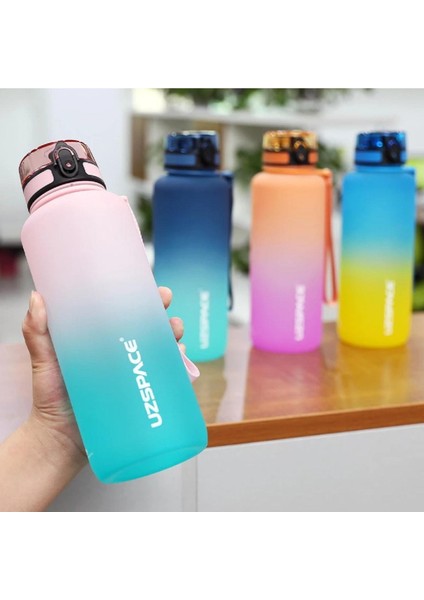 Motivasyon Matarası Mega Büyük Boy Çift Renk 1500 ml