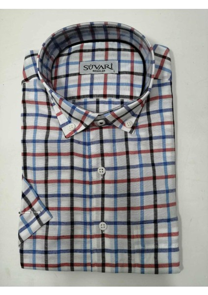 Classics Pamuklu Kısa Kol Yazlık Bol Rahat Kesim Cepli Gömlek