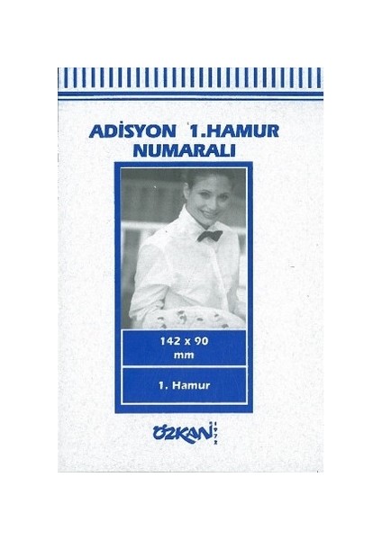 Adisyon 1.hamur Numaralı 14.2x9 cm 10 Adet