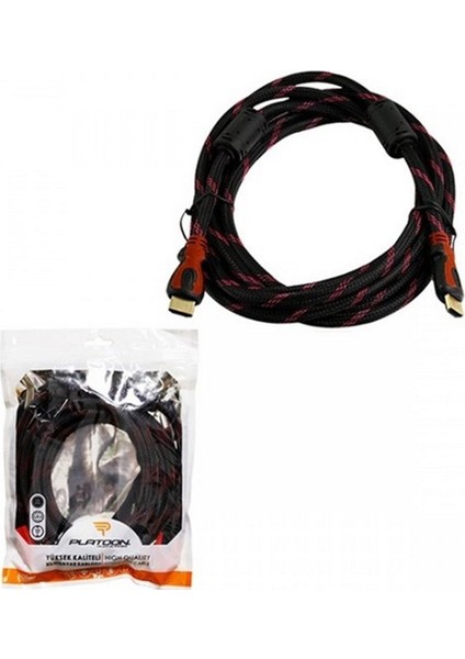 3 Metre HDMI Ipli Poşetli Kablo PL-8012