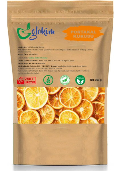 Portakal Kurusu 250 gr - Kurutulmuş Meyveler