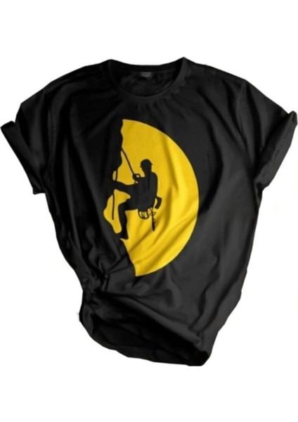Erkek Tişört Baskılı Outdoor T-Shirt-Climbig Yellow