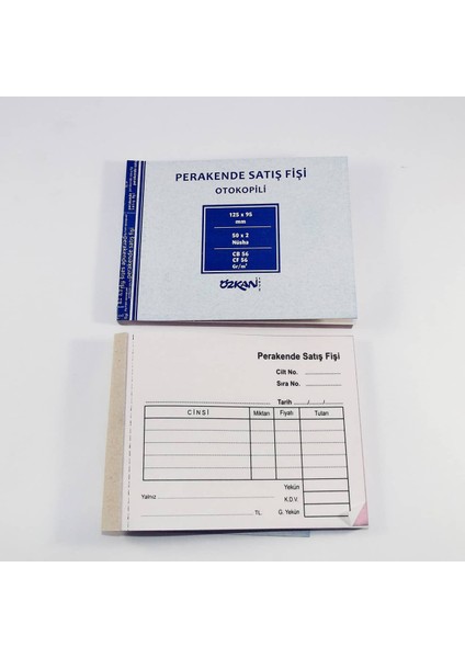 Perakende Satış Fişi Otokopili Mini 2 Nüsha 50X2 9,5X12,5 cm 10 Adet