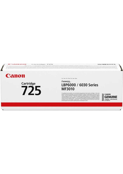 Yvz Bilisim Canon Crg 725 Orijinal Siyah Toner